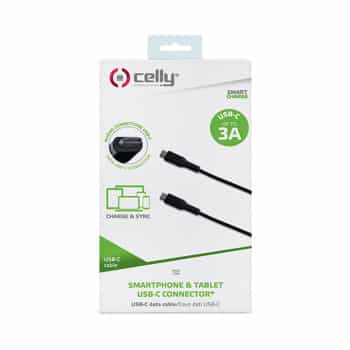 Celly USB-C - USB-C Cable Black