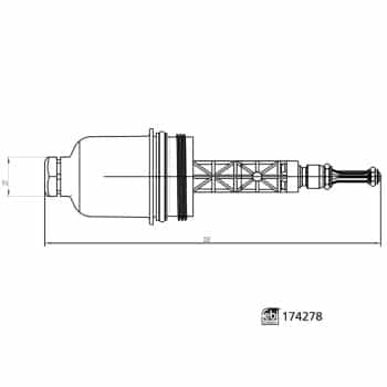 Cap, oil filter housing febi Plus