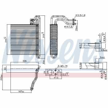 Evaporator, air conditioning