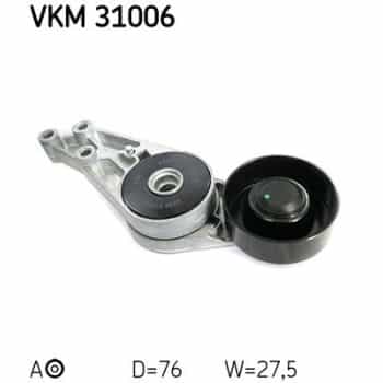 Tensioner Pulley, v-ribbed belt VKM 31006 SKF