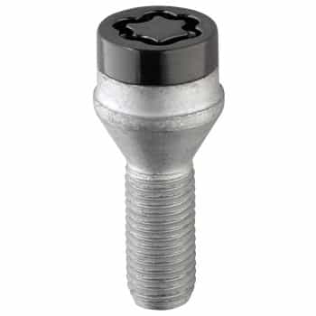 McGard Carriage Bolt Set M12x1.25 Black - Conical - Length 29.2mm (17mm head)