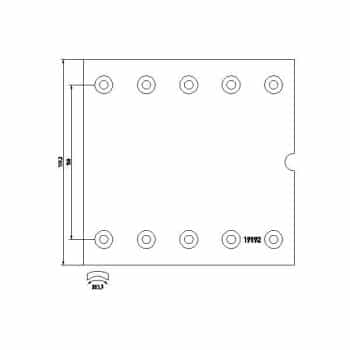 Brake lining set, drum brake