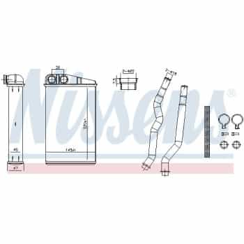 Heater radiator, interior heating