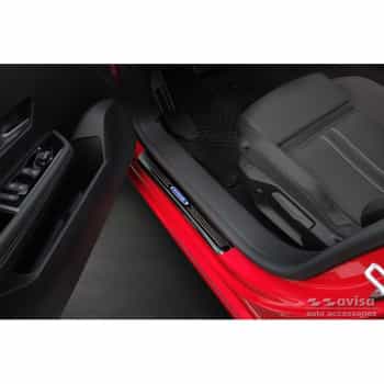 Black glossy stainless steel Door sills suitable for Opel Astra (L) Hatchback 2021- 'Hybrid' - 4-piece