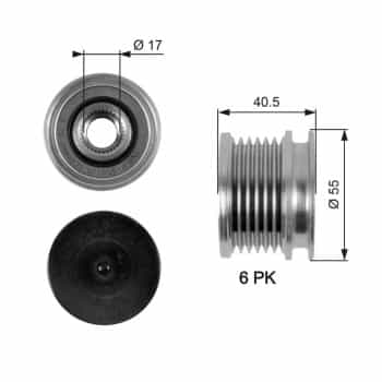 Alternator Freewheel Clutch DriveAlign® OAP7057 Gates