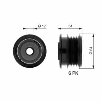 Alternator Freewheel Clutch DriveAlign® OAP7083 Gates