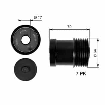 Alternator Freewheel Clutch DriveAlign® OAP7104 Gates