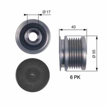 Alternator Freewheel Clutch DriveAlign® OAP7114 Gates