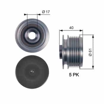 Alternator Freewheel Clutch DriveAlign® OAP7117 Gates