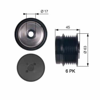 Alternator Freewheel Clutch DriveAlign® OAP7141 Gates