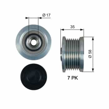 Alternator Freewheel Clutch DriveAlign® OAP7183 Gates