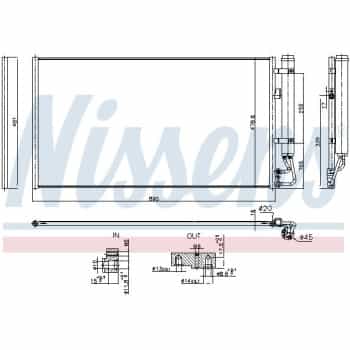 Condenser, air conditioner 940900 Nissens