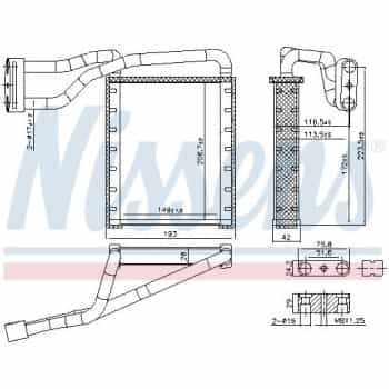 Heater radiator, interior heating