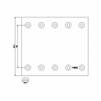 Brake lining set, drum brake