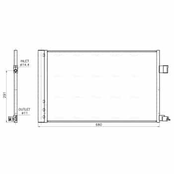 Condenser, air conditioning JE5090D Ava Quality Cooling