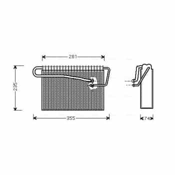 Evaporator, air conditioning