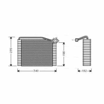 Evaporator, air conditioning