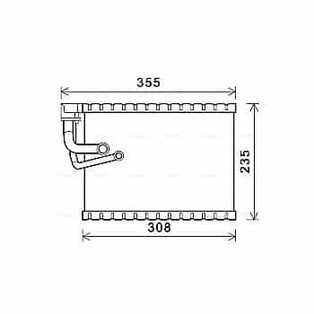 Evaporator, air conditioning