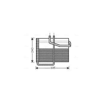 Evaporator, air conditioning
