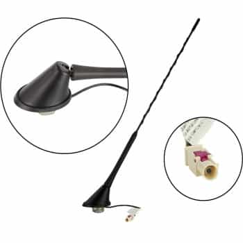 Roof antenna AM/FM 60° rod inclination 12V Phantom anti-theft