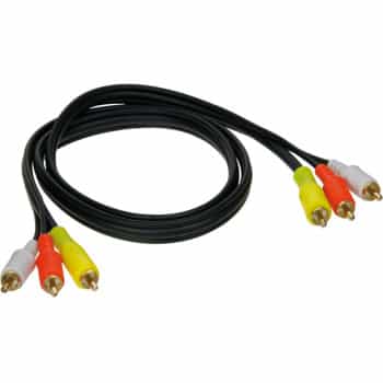 A/V Cable 1 mtr. 3 plugs red - white - yellow