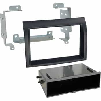 2-DIN Panel with storage compartment Fiat Ducato - Citroën Jumper - Peugeot Boxer - Color: Black