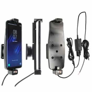 Samsung Galaxy S8 / S9 / S10 holder with case with fixed power supply