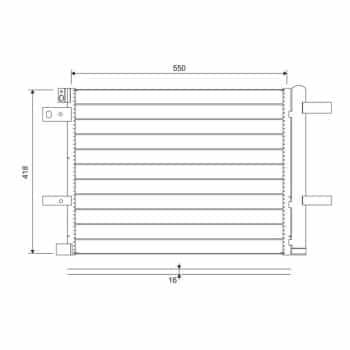 Condenser, air conditioning 822706 Valeo