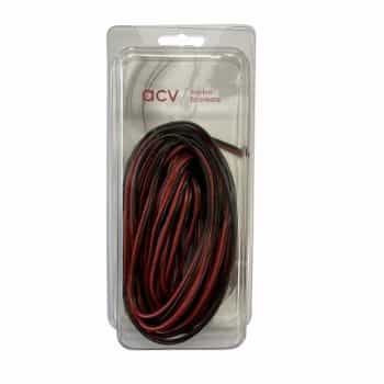 speaker cable 2x0.75mm black/r 10 m in blister