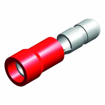 cable lug 5 pieces 0.5x1.4mm red in blister