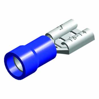 cable lug 5 pieces 6.3x0.8 blue in blister