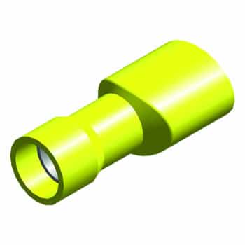 cable lug 5 pieces 6.3x0.8 yellow in blister