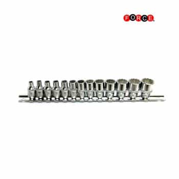 1/4" Socket set 12-sided, 13 pieces