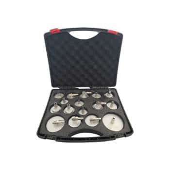 17-piece brake bleeder adapter set