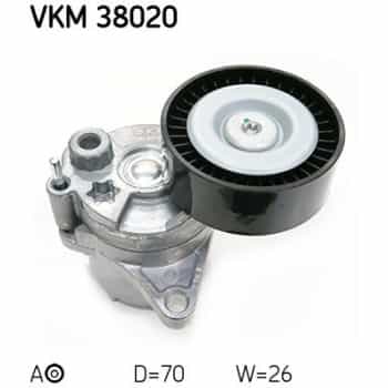 Tensioner Pulley, v-ribbed belt VKM 38020 SKF
