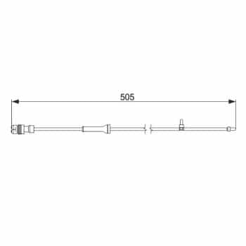Warning Contact, brake pad wear 1 987 474 592 Bosch
