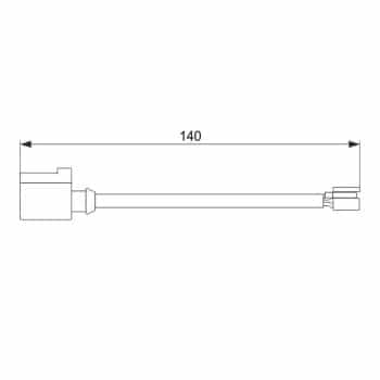 Warning Contact, brake pad wear 1 987 474 566 Bosch