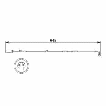 Warning Contact, brake pad wear 1 987 473 504 Bosch