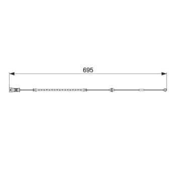 Warning Contact, brake pad wear 1 987 474 585 Bosch