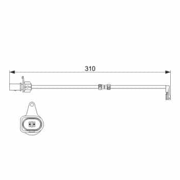 Warning Contact, brake pad wear 1 987 474 506 Bosch