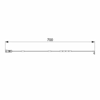 Warning Contact, brake pad wear 1 987 474 588 Bosch