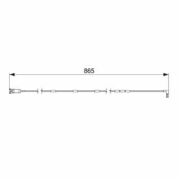 Warning Contact, brake pad wear 1 987 474 586 Bosch