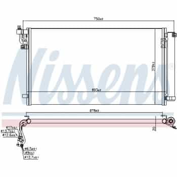 Condenser, air conditioning 941157 Nissens