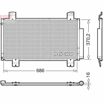 Condenser, air conditioning DCN40033 Denso