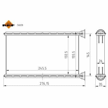 Heater radiator, interior heating