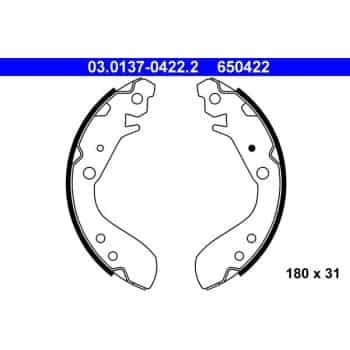 Brake shoe set 03.0137-0422.2 ATE