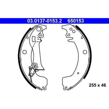 Brake shoe set 03.0137-0153.2 ATE