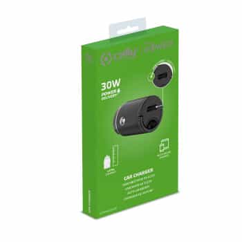 Celly Mini Car Charger USB-C 30W Power Delivery