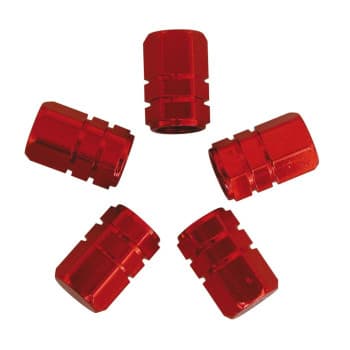 Valve caps 5 pcs. piston red