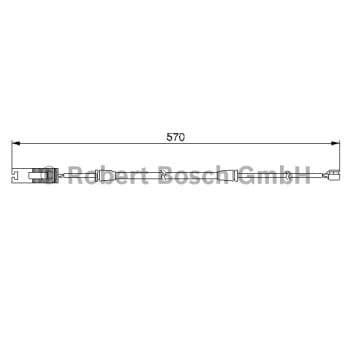 Warning Contact, brake pad wear 1 987 474 954 Bosch